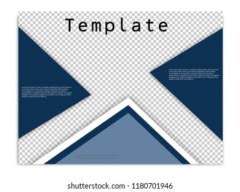 Geometric Brochure template flyer design vector background