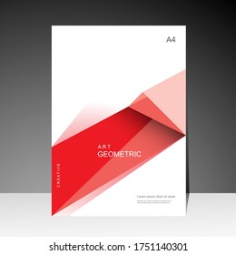 Diseño de la plantilla de folleto geométrico. Informe anual, catálogo, negocio corporativo. Promoción simple de volante. de la barra Formato. Ilustración del vector