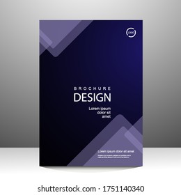 Diseño de la plantilla de folleto geométrico. Informe anual, catálogo, negocio corporativo. Promoción simple de volante. de la barra Formato. Ilustración del vector