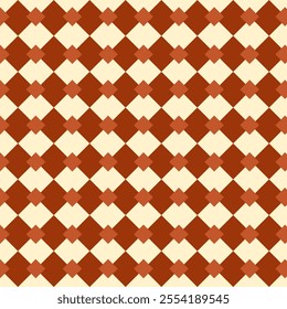 Geometric Brown Diamond Pattern Background - Retro Abstract Tile Design