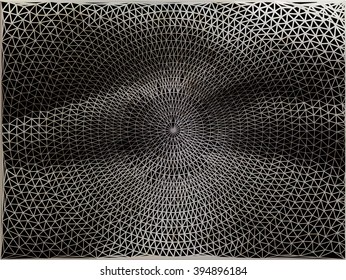 Geometric brown line circle vector background