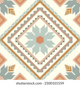 geometric brown pattern,seamless pattern, Geometric Ethnic pattern,
Native American tribal fabric, tile, carpet, vector,
illustration design, on earth tone background
