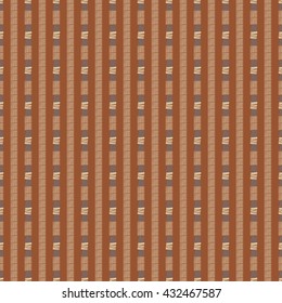 Geometric Brown Seamless Pattern. African Style Striped Abstract Texture. Vector Hand Drawn Tribal Background with stripes.