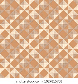 Geometric brown and white abstract seamless pattern. Background for wallpapers, textile