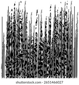 geometric brush line leopard pattern background and texture art design 