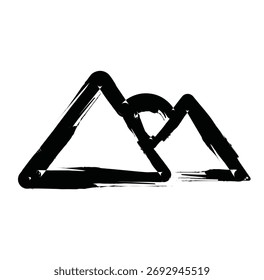 Geometric Brush Stroke Logo Template