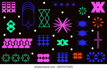 Geometric brutalism shape graphic design
