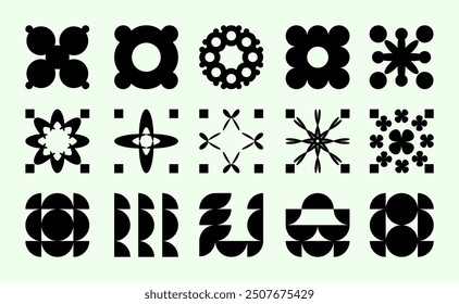 Geometric brutalism shape graphic design