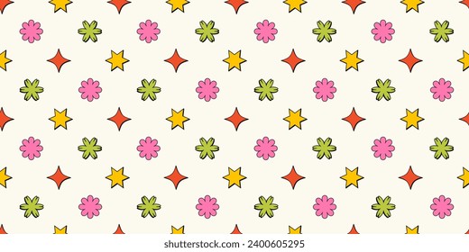 Geometric brutalist shapes seamless pattern. Brutal figure in trendy playful style. Vector background.