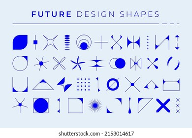 Geometric brutalist shapes. Simple primitive bold forms for poster art, abstract swiss decorative figures. Vector design