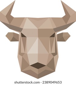 
Cabeza de toro geométrico de triángulos