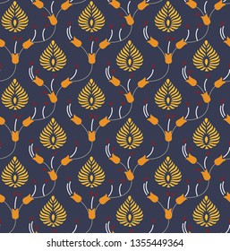 Geometric bunch Design pattern on navy