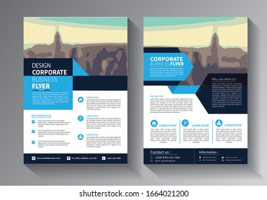 Geometric Business abstract vector template. Brochure design, cover modern layout, annual report, poster, flyer in A4 with colorful triangles, geometric shapes for tech, science, market with light background