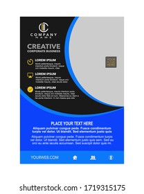 Geometric Business abstract vector template. Brochure design, cover. Modern layout, annual report, poster, flyer in A4. Easy to use.