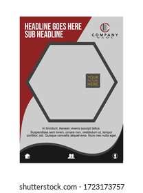 Plantilla vectorial abstracta de Geometric Business. Diseño del folleto, tapa. Diseño moderno, informe anual, póster, volante en A4