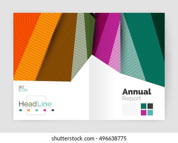 Geometric business annual report abstract backgrounds