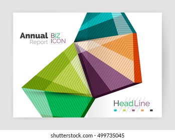 Geometric business annual report abstract backgrounds