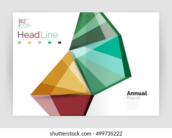 Geometric business annual report abstract backgrounds