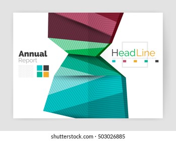Geometric business annual report abstract backgrounds