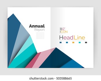 Geometric business annual report abstract backgrounds