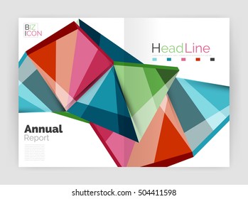 Geometric business annual report abstract backgrounds