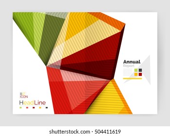 Geometric business annual report abstract backgrounds