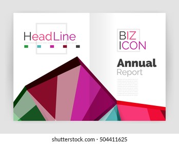 Geometric business annual report abstract backgrounds