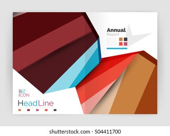 Geometric business annual report abstract backgrounds