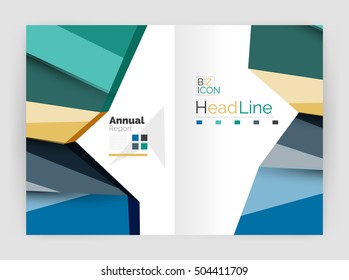 Geometric business annual report abstract backgrounds