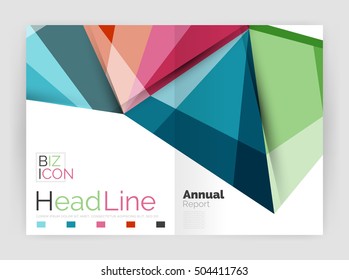 Geometric business annual report abstract backgrounds