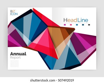 Geometric business annual report abstract backgrounds