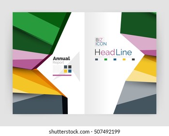 Geometric business annual report abstract backgrounds