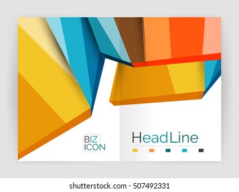 Geometric business annual report abstract backgrounds