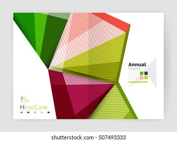Geometric business annual report abstract backgrounds