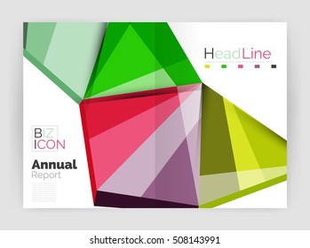 Geometric business annual report abstract backgrounds