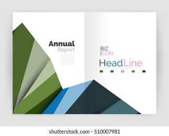 Geometric business annual report abstract backgrounds