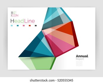 Geometric business annual report abstract backgrounds