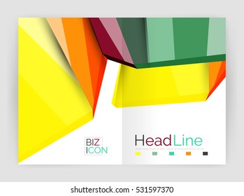 Geometric business annual report abstract backgrounds
