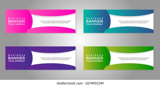 Geometric Business banner. colorful pack background