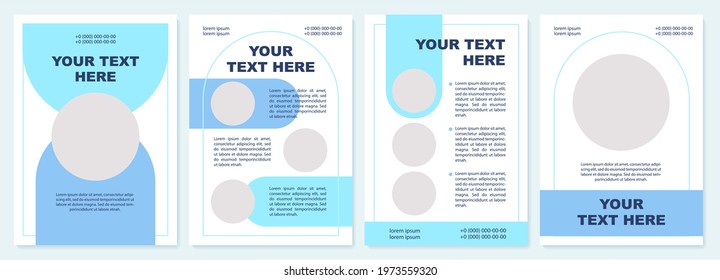 Geometric business brochure template. Flyer, booklet, leaflet print, cover design with copy space. Your text here. Vector layouts for magazines, annual reports, advertising posters