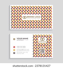 Geometric business card design template