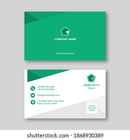 Plantilla de tarjeta de visita geométrica. Diseño de vectores.