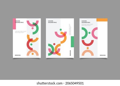 Geometric business cover design full color