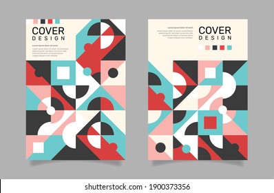 Geometric business cover design. - Vector.