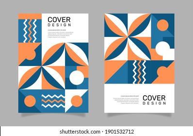 Diseño geométrico de la cubierta comercial. - Vector.