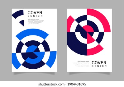 Geometric business cover design. - Vector.