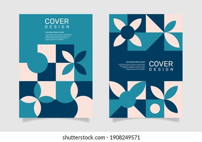 Geometric business cover design. - Vector.