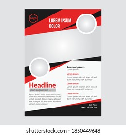 Geometric Business Flyer Template 1 sided a4 size with bleed