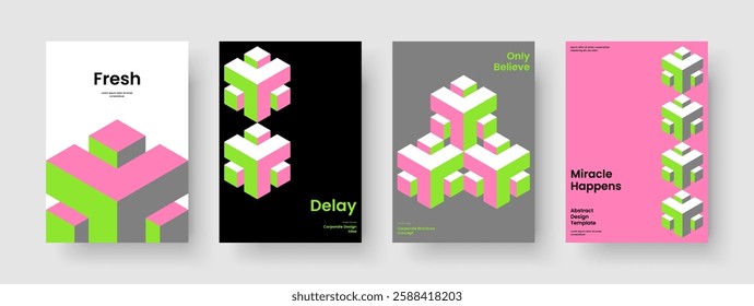 Geometric Business Presentation Design. Abstract Banner Layout. Isolated Background Template. Poster. Book Cover. Report. Brochure. Flyer. Handbill. Catalog. Portfolio. Advertising. Newsletter