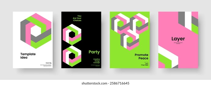 Geometric Business Presentation Design. Creative Poster Template. Isolated Background Layout. Brochure. Report. Book Cover. Flyer. Banner. Journal. Notebook. Magazine. Pamphlet. Brand Identity